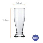Copo Para Cerveja Munich Vidro 200ml 24 Unidades - Nadir 7109