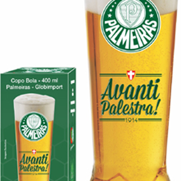 Copo Para Chopp Bola 370ml Palmeiras  Licenciado 8606869