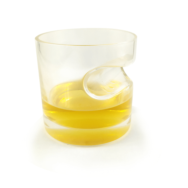 Copo Para Whisky Uísque De Vidro Redondo 300ml C/ Suporte Pre