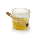 Copo Para Whisky Uísque De Vidro Redondo 300ml C/ Suporte Pre