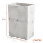 Copo Porta Escova De Dente Em Poliresina Branco 12cm 17584 Ma