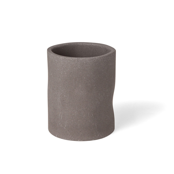 Copo Porta Escova De Dentes Em Cimento Cinza 10cm 16824 Mart