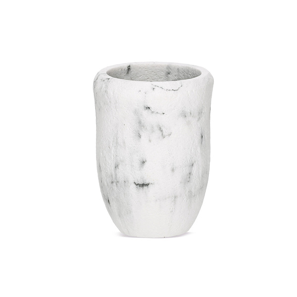 Copo Porta Escova De Dentes Em Poliresina Branco 12cm 20793 M