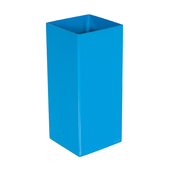 Copo Quadrado Para Tereré Aço Inox Colorido - Wp - Azul Aço