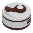 Copo Retrátil Com Tampa 350ml Silicone Marrom