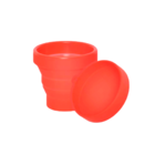 Copo Retrátil Em Silicone 150ml Vermelho