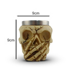 Copo Shot Para Dose Em Aço Inox Resina Modelo Caveira Muda De