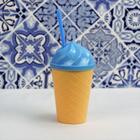 Copo Sorvete 450ml Com Canudo Cores Sortidas