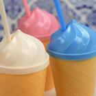 Copo Sorvete 450ml Com Canudo Cores Sortidas