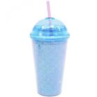 Copo Tampa Oval Azul Sereia: Fs