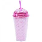 Copo Tampa Oval Rosa Sereia: Fs