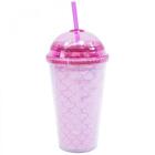 Copo Tampa Oval Rosa Sereia: Fs