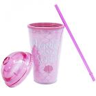 Copo Tampa Oval Rosa Sereia: Fs