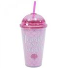 Copo Tampa Oval Rosa Sereia: Fs