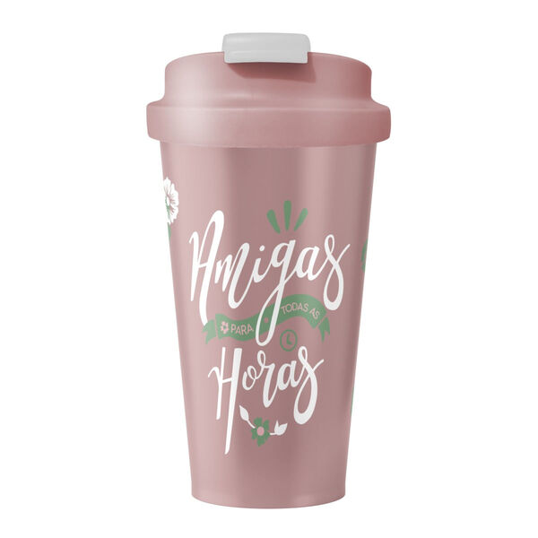 Copo Termico 500 Ml Cerigrafado - Amigas Para Todas As Horas