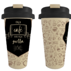 Copo Termico 500 Ml Cerigrafado - Faça Café Não Faça Guerra
