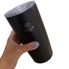Copo Termico Aço Inox Com Tampa 600ml Wolff - Preto