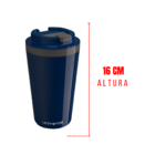 Copo Térmico Com Tampa 400 Ml Azul - Unitermi