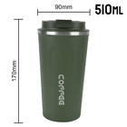 Copo Térmico Garrafa Café Chá Inox Antivazamento 510 Ml Verde