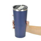 Copo Térmico Interno Inox Grande 730ml Com Abridor Azul