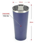 Copo Térmico Interno Inox Grande 730ml Com Abridor Azul