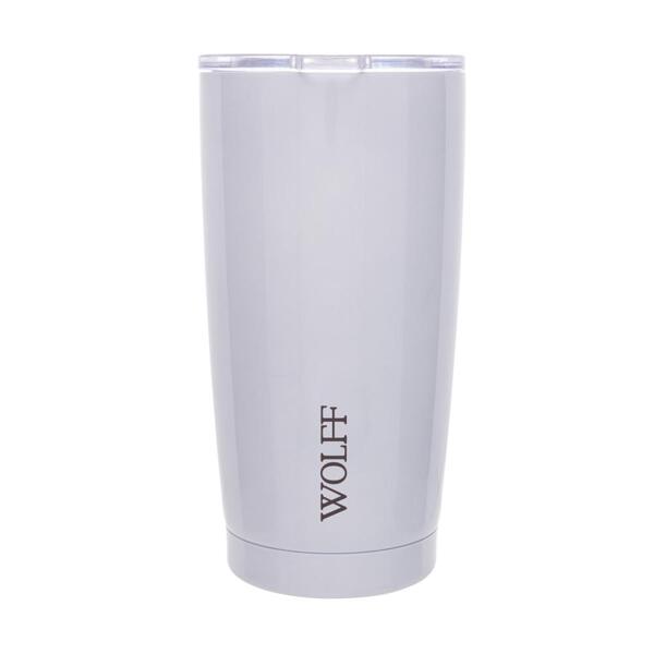 Copo Térmico Parede Dupla Branco Wolff De Aço Inox 600ml