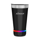 Copo Térmico Preto C/ Caixa Som Bluetooth E Abridor De Garraf