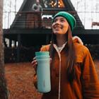 Copo Térmico Tramontina Aço Inox 460 Ml Verde Com Bocal 360°