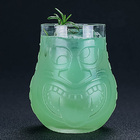 Copo Tiki Vidro Baixo 470ml Asteca Carranca De Duas Faces Hum