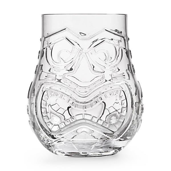 Copo Tiki Vidro Baixo 470ml Asteca Carranca De Duas Faces Hum
