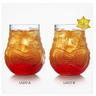 Copo Tiki Vidro Baixo 470ml Asteca Carranca De Duas Faces Hum