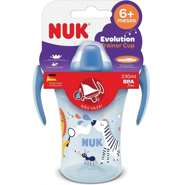 Copo Treinamento Nuk Evolution Bico Tpe 230ml Antivazamento -