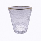 Copo Vidro Whisky Hammer Gold 350ml 8,7x10cm Hercos