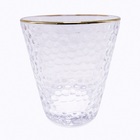 Copo Vidro Whisky Hammer Gold 350ml 8,7x10cm Hercos