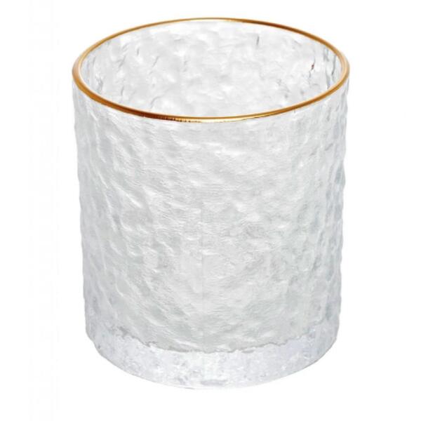 Copo Whisky Cristal Borda Dourada 340 Ml - Lyor