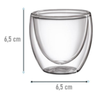Copos De Vidro Borasilicato Duplo 80ml Isolante Térmico