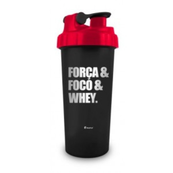 Coqueteleira 600 Ml Frases Força Foco Whey Brasfoot 12206