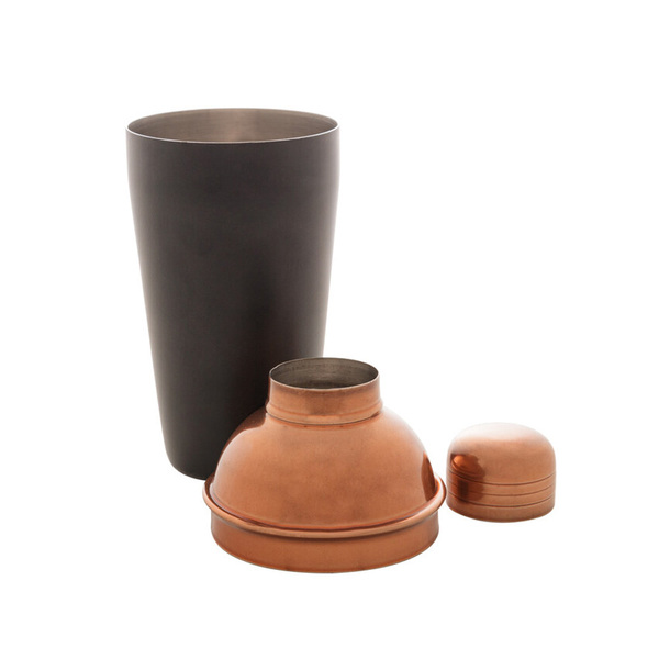 Coqueteleira Aço Inox Prime Preta E Rose Cobre 500ml 2285 Lyor