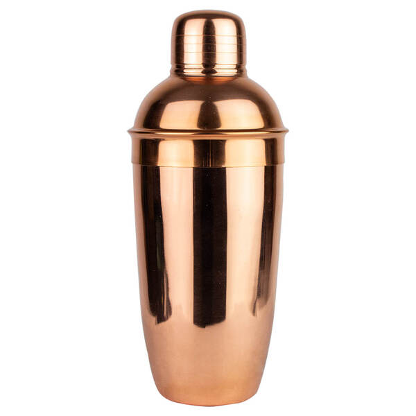 Coqueteleira Cobbler Tradicional Deluxe Banho De Cobre 550 Ml