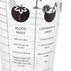 Coqueteleira De Vidro C/tampa De Aço Inox Rosé Coimbra 420ml