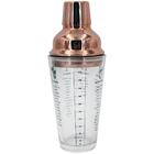 Coqueteleira Open Bar Em Vidro Com Tampa Aco Inox 450ml D8,9x