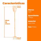 Coqueteleira Preta E Dourada 500ml Com Colher Bailarina Inox