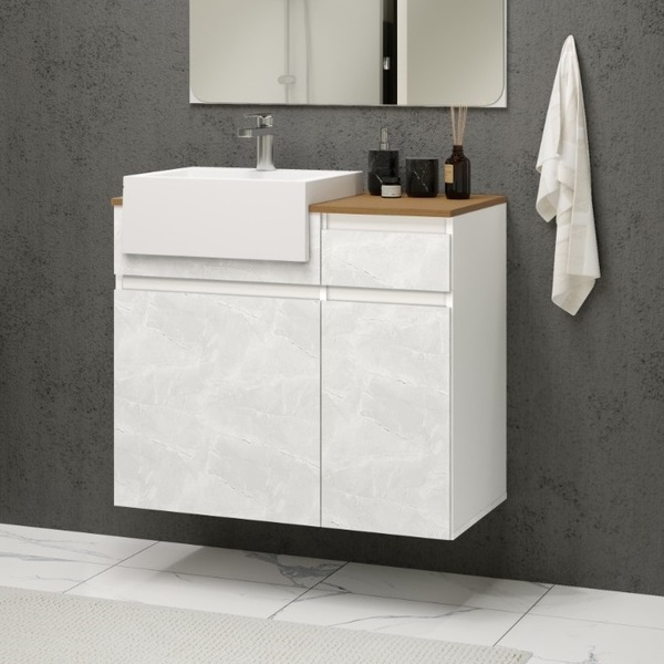 Cora Balcao 80 Br/cristal/noce Amendoa