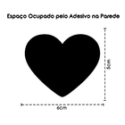 Coração Adesivo Decorativo Parede Infantil Quarto Sala 5x6cm