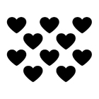 Coração Adesivo Decorativo Parede Infantil Quarto Sala 5x6cm