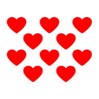 Coração Adesivo Decorativo Parede Infantil Quarto Sala 5x6cm