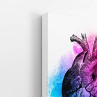 Coração Arte Colorido Abstrato Quadro Canvas 120x80cm