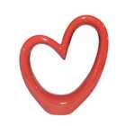 Coração Decorativo De Cêramica Para Rack Centro De Mesa 1 Pç