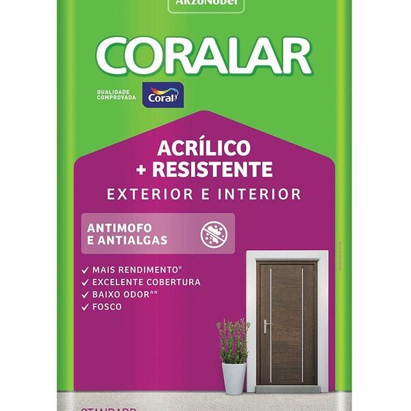 Coralar Acrílico Mais Resistente Lata 18 Litros Dia Nublado