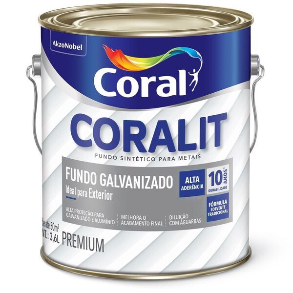 Coralit Coral Fundo Galvanizado Galão 3,6 Litros